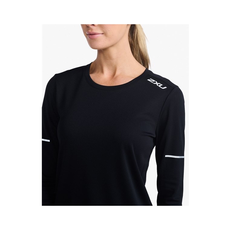 2XU Aero L/S Women Black/Silver Reflective