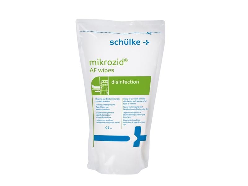 Schülke Desinfektionstücher Mikrozid AF Wipes 150 Tücher Mit alkoholischer Lösung getränkte Desinfektionstücher zur Schnelldesinfektion von Medizinprodukten