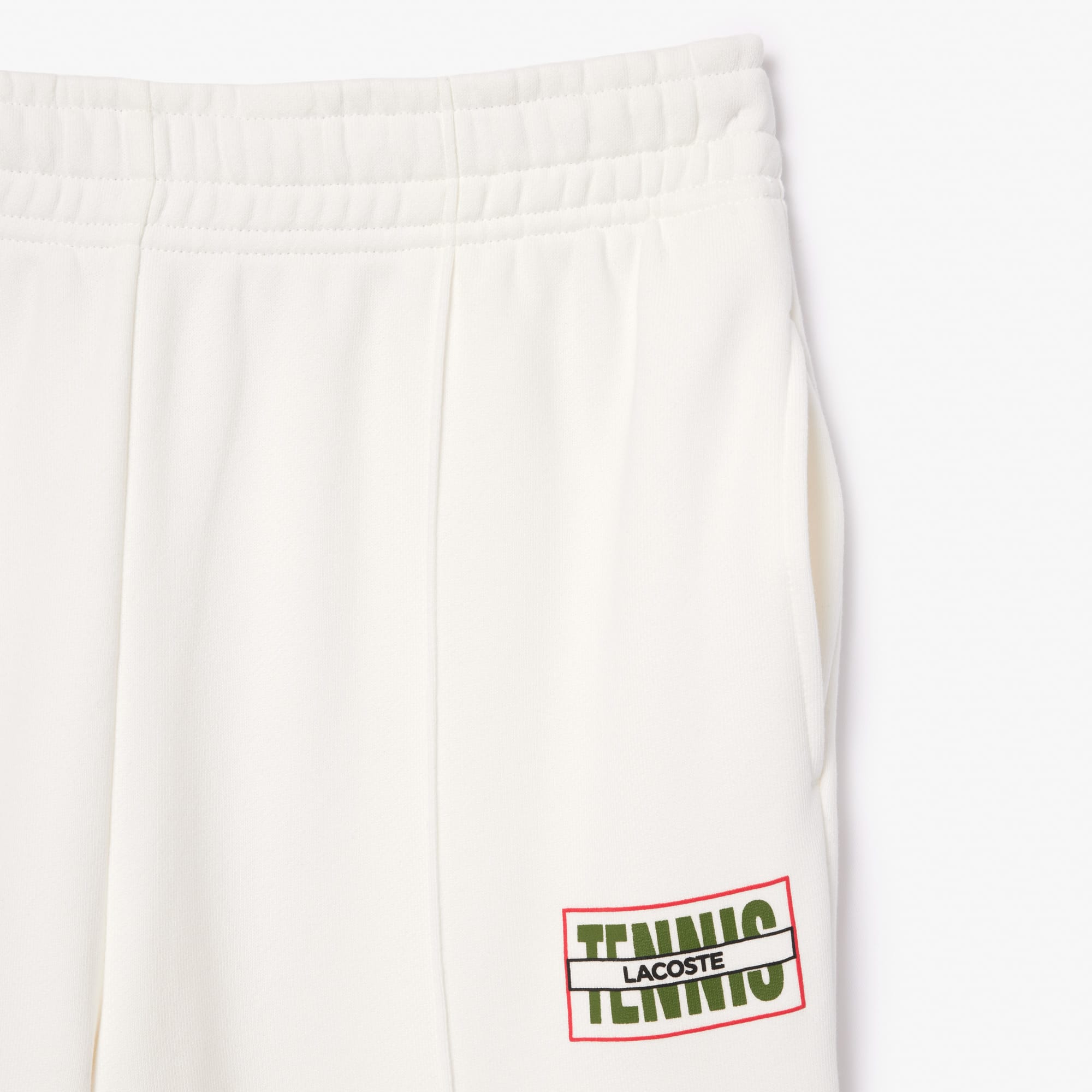 Pantalon de survêtement Jogger imprimé tennis en molleton Pantalons de survêtement - Blanc - Lacoste - Femme