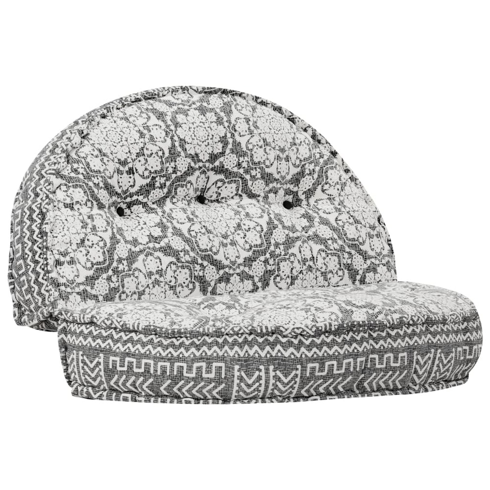 Pouf 100x20 cm gris clair tissu