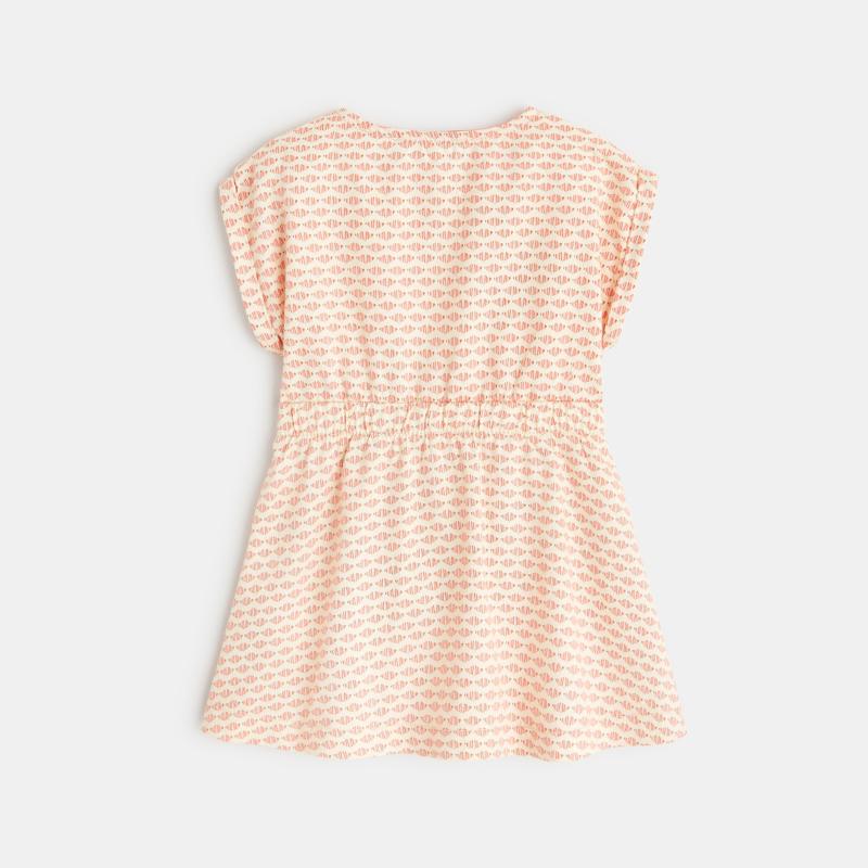 Robe saharienne fleurie orange bébé fille Orange