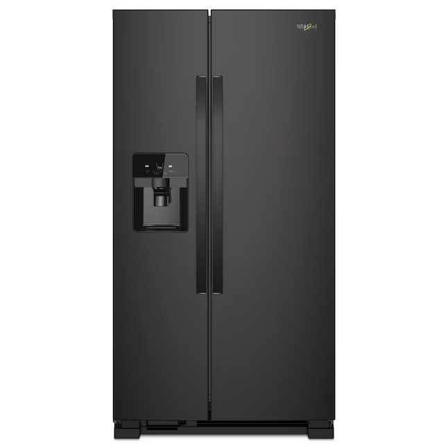 Refrigerador Whirlpool Side-by-Side de 21,4 pés cúbicos com máquina de gelo (aço inoxidável resistente a impressões digitais)