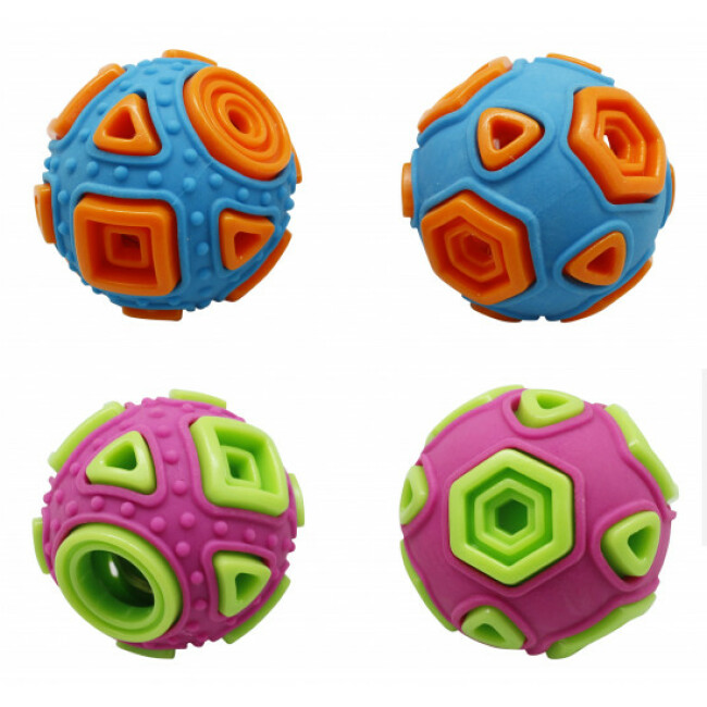Jouet pour chien balle bicolore avec grelot TPR Bell