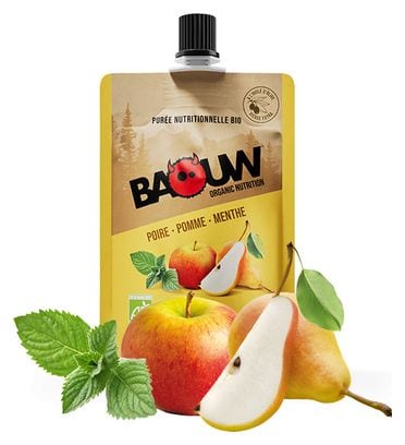 Purée énergétique Bio Baouw Poire/Pomme/Menthe - 90g