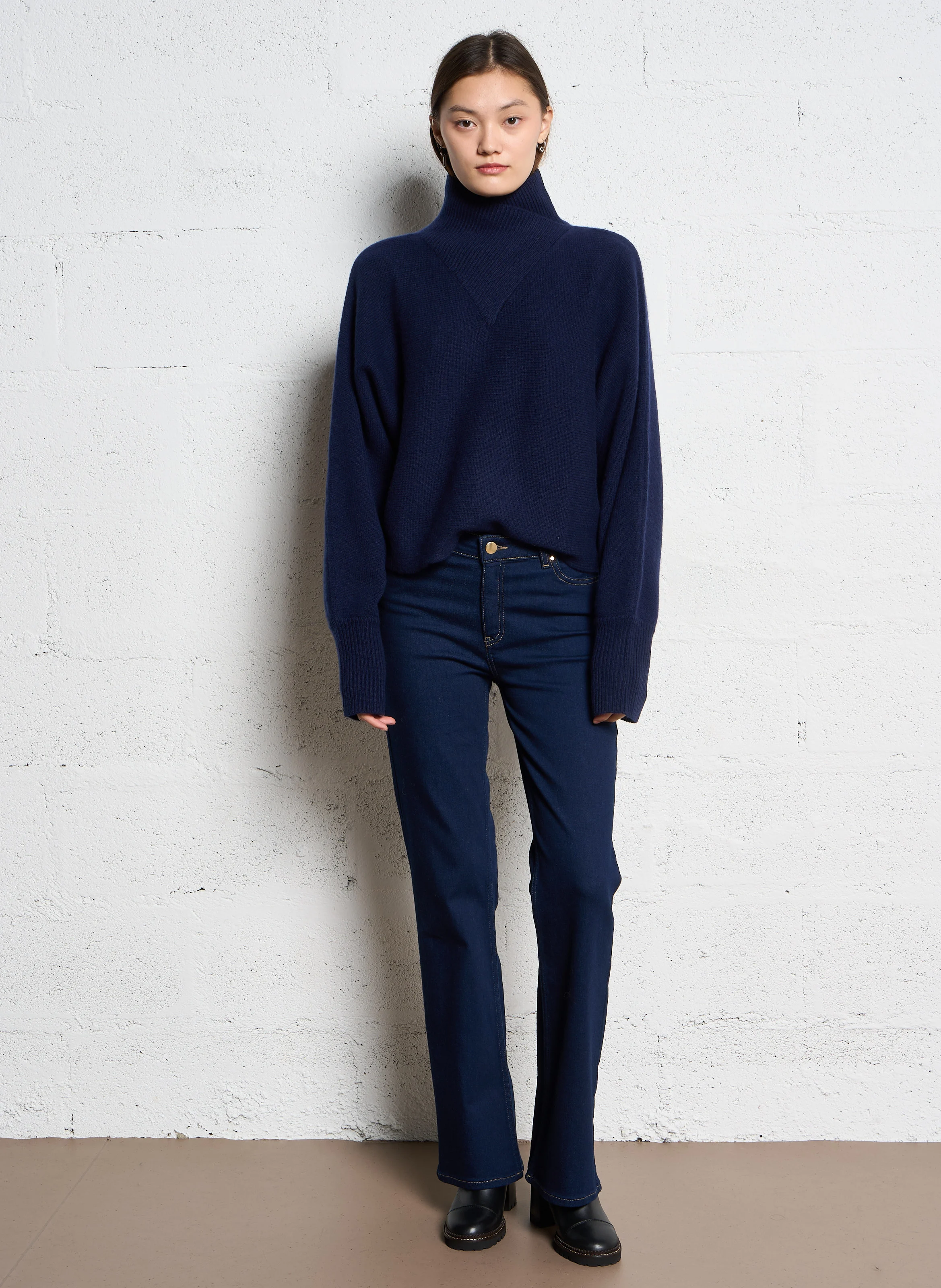 MELISSA - Pull oversize en laine | Bleu