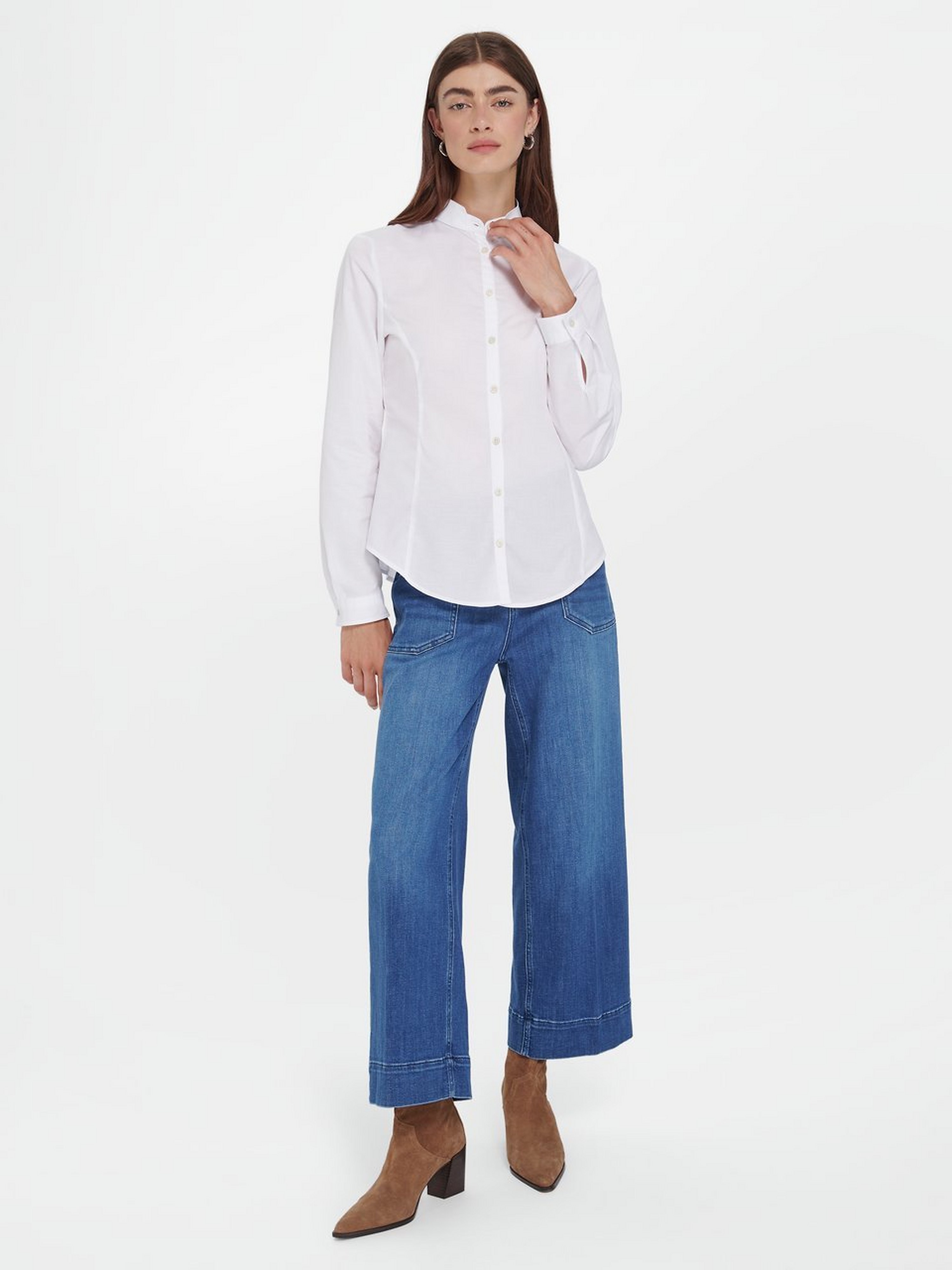 Bluse mit Stehkragen