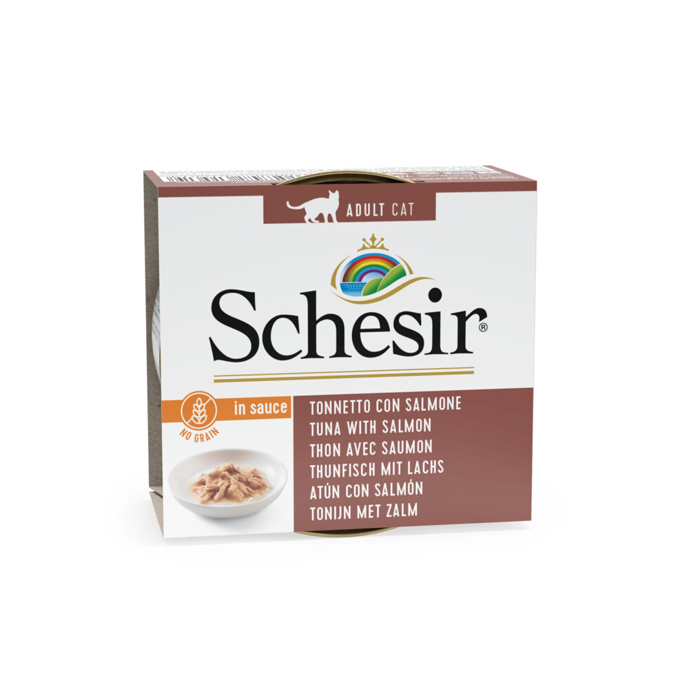Schesir Kattenvoer Tonijn Zalm in Saus70 gr