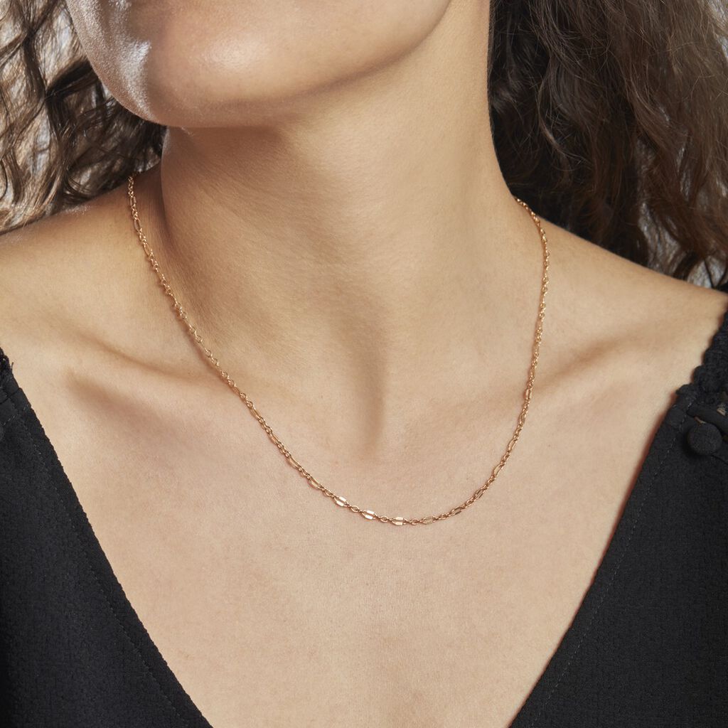 Collier Plaqué Or Lilac Chaine Fantaisie
