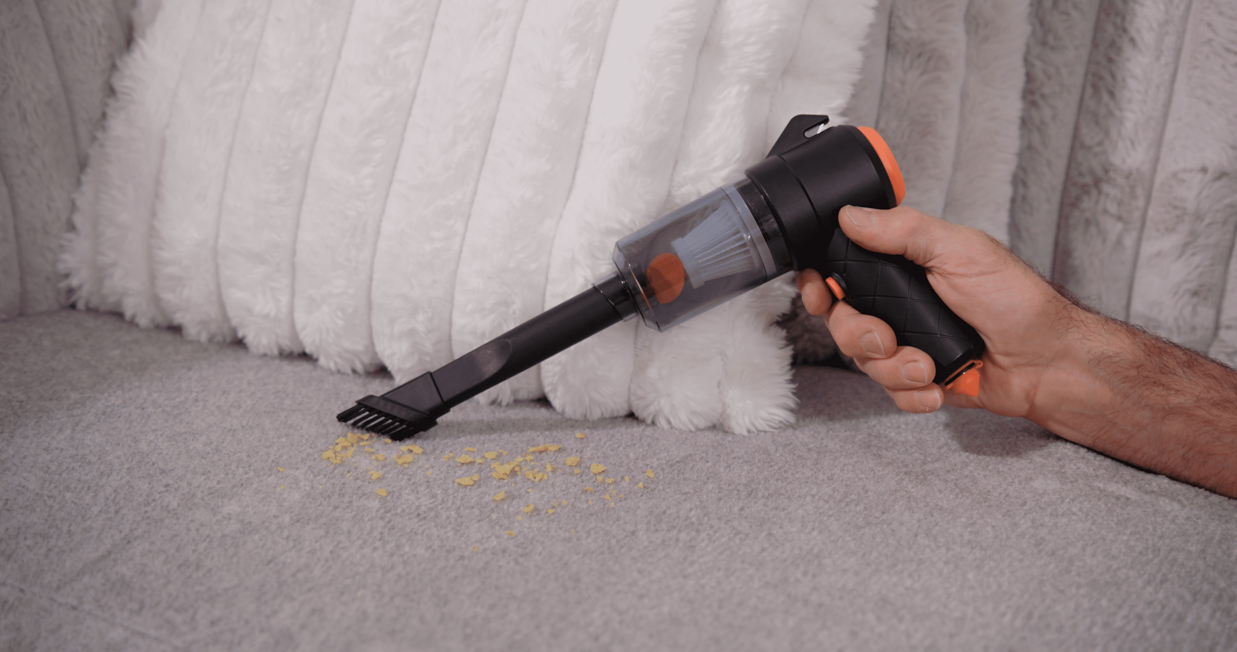(45W) 2in1 Mini Vacuum Cleaner Kabelloser Hand Staubsauger Luftbläser inkl. Reinigungsaufsätze für Haushalt / Auto (VHGSLCIND0478) - Schwarz