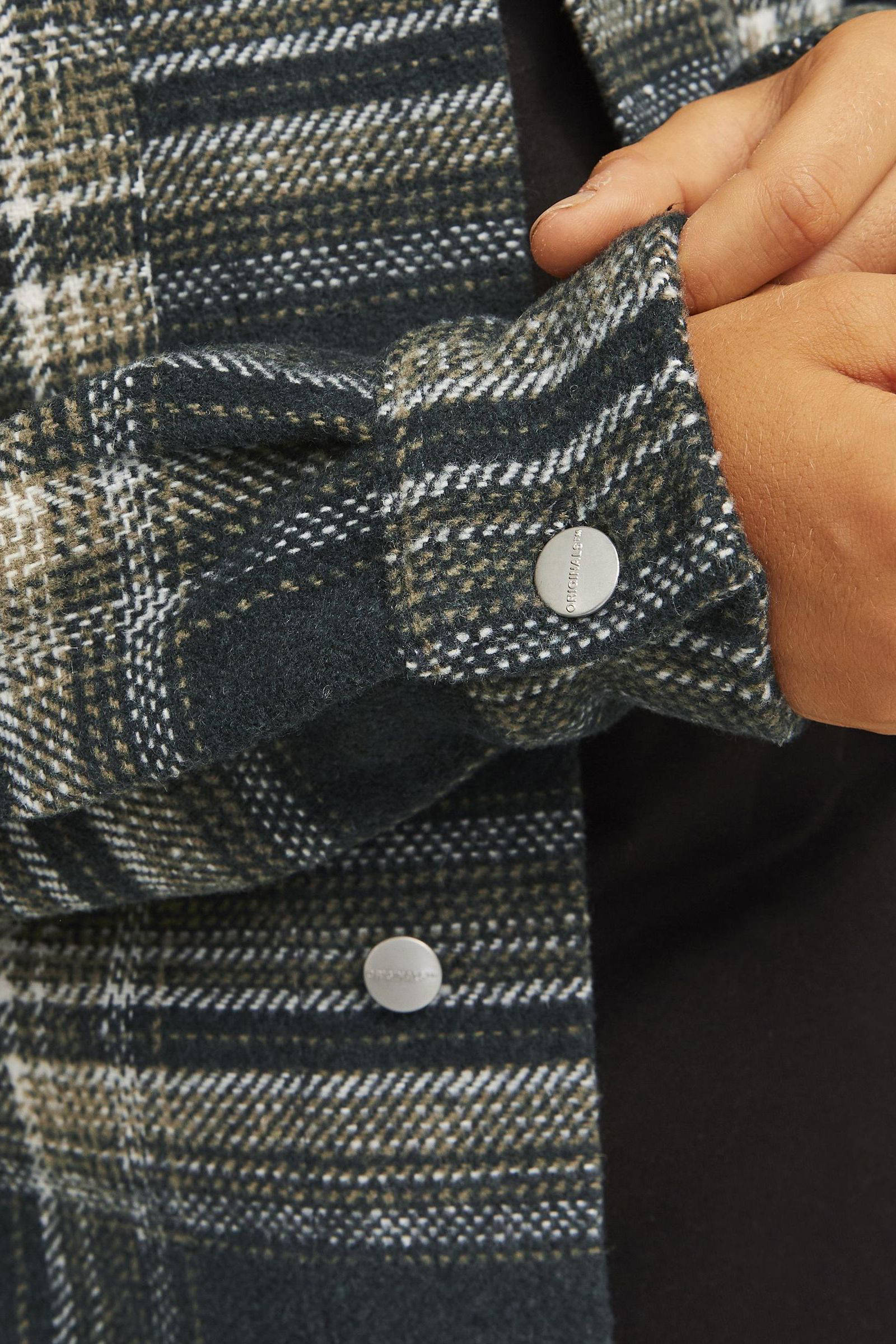 JACK & JONES geruit overhemd JORVESTERBRO donkerblauw/ecru