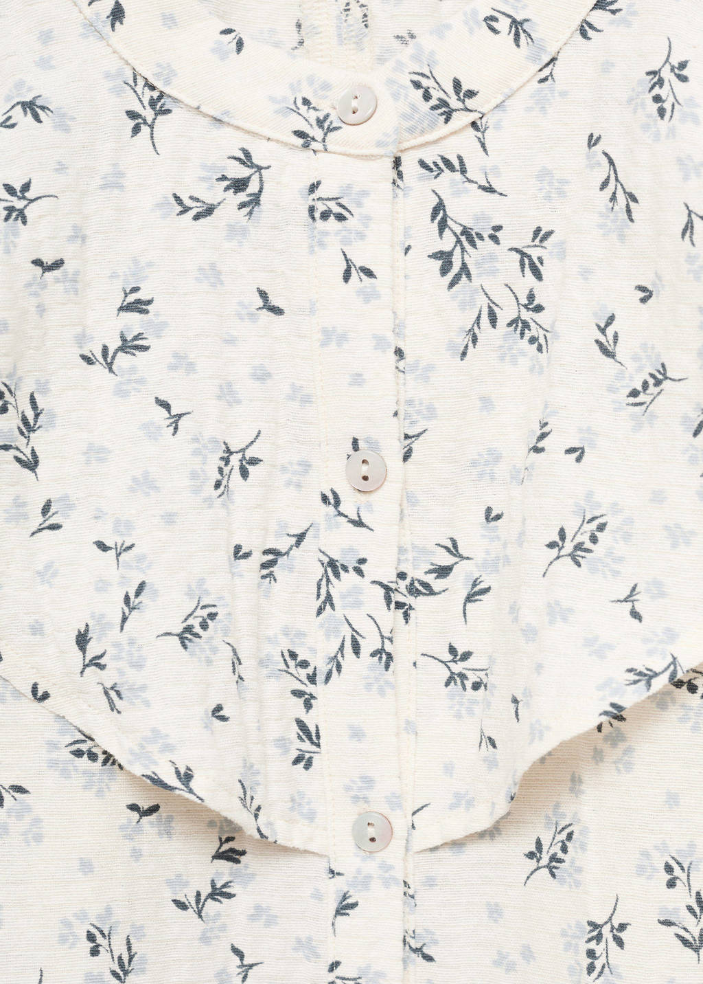 Mango Kids gebloemde blouse offwhite/blauw