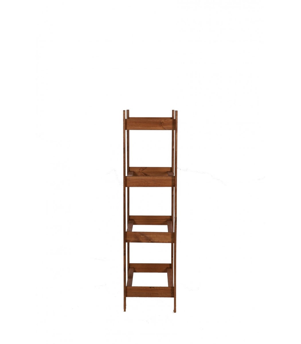 PROREGAL Drankkrattenrek Pinepeak HxBxD 149 x 70 x 38,8 cm Voor 4 kratten Dennenhout Bruin