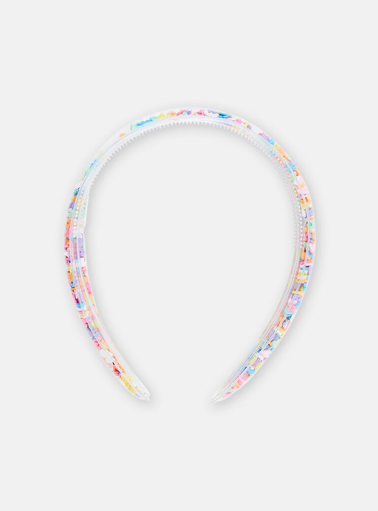 Serre-tête transparent à paillettes pour fille