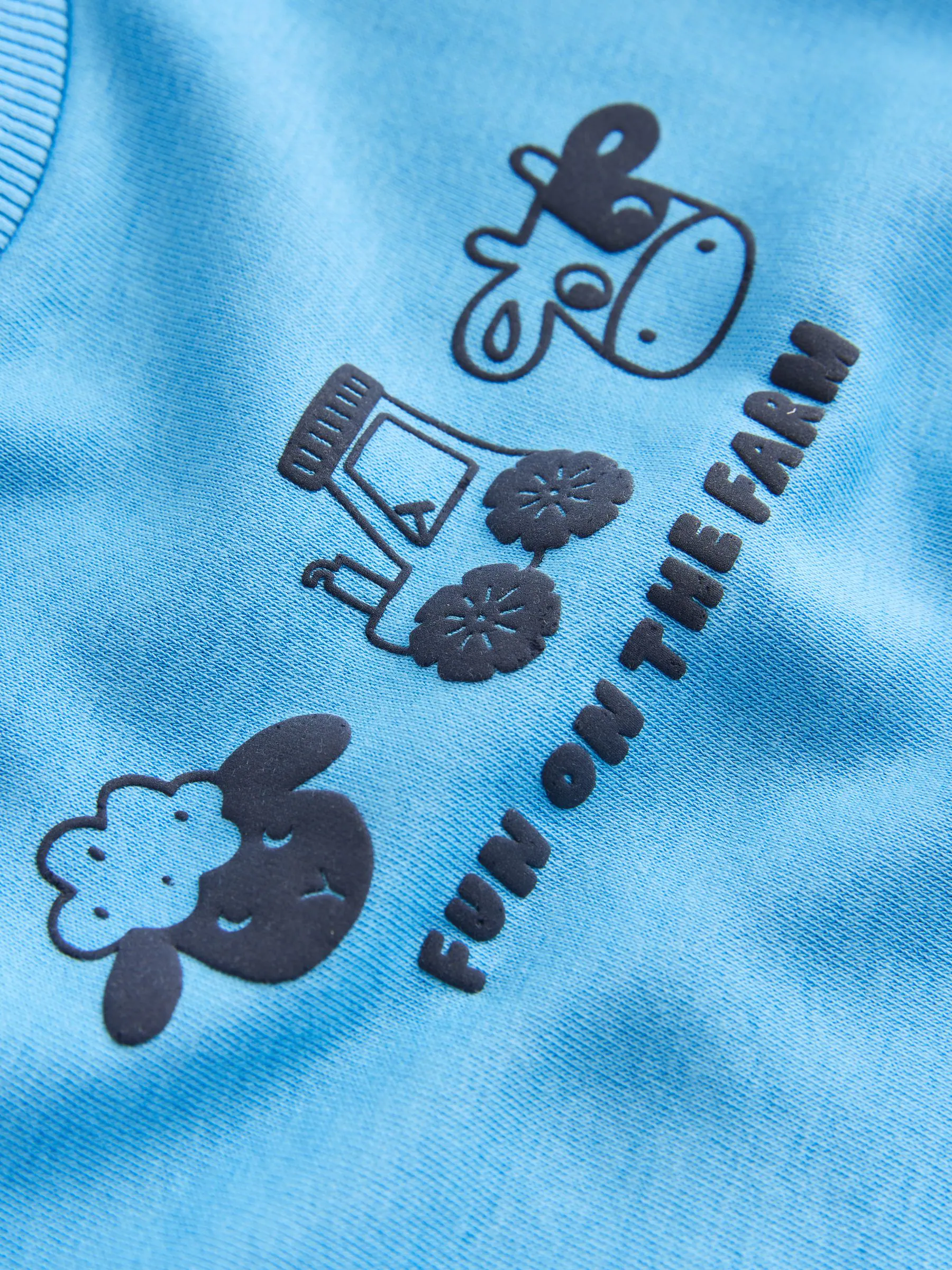 Blauw boerderijdier - Set met sweatshirt en joggingbroek met strepen (3mnd-7jr)