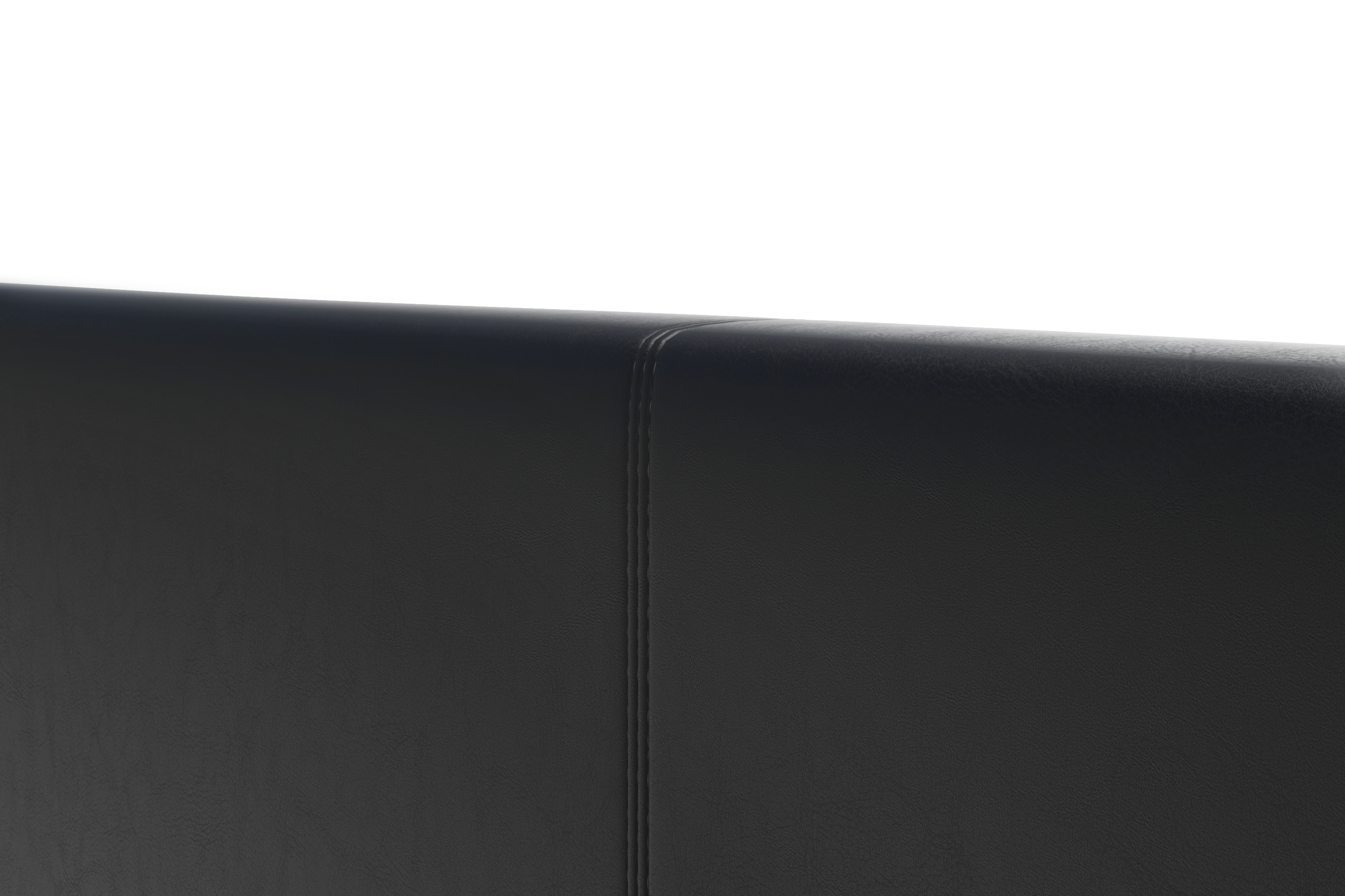 Lederbett DOZE 160 x 200 cm schwarz