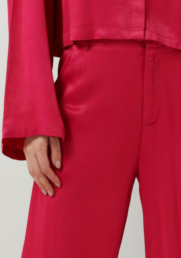 ALIX THE LABEL roze alix the label wijde broek ladies woven satin pants