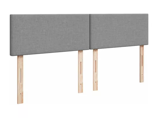 Sommier à lattes de lit avec matelas Gris clair 180x200cm Tissu