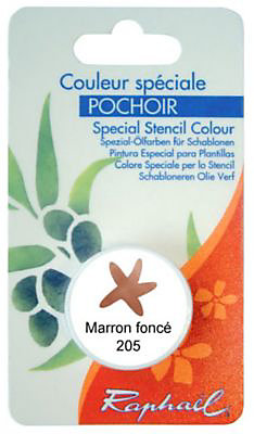 Godet d'huile solide spéciale pochoir marron foncé