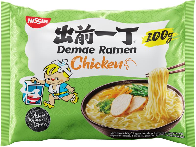 Nissin Food Fertiggericht Demae Ramen Nudelsuppe Huhn 2 x 1 Instant Nudeln