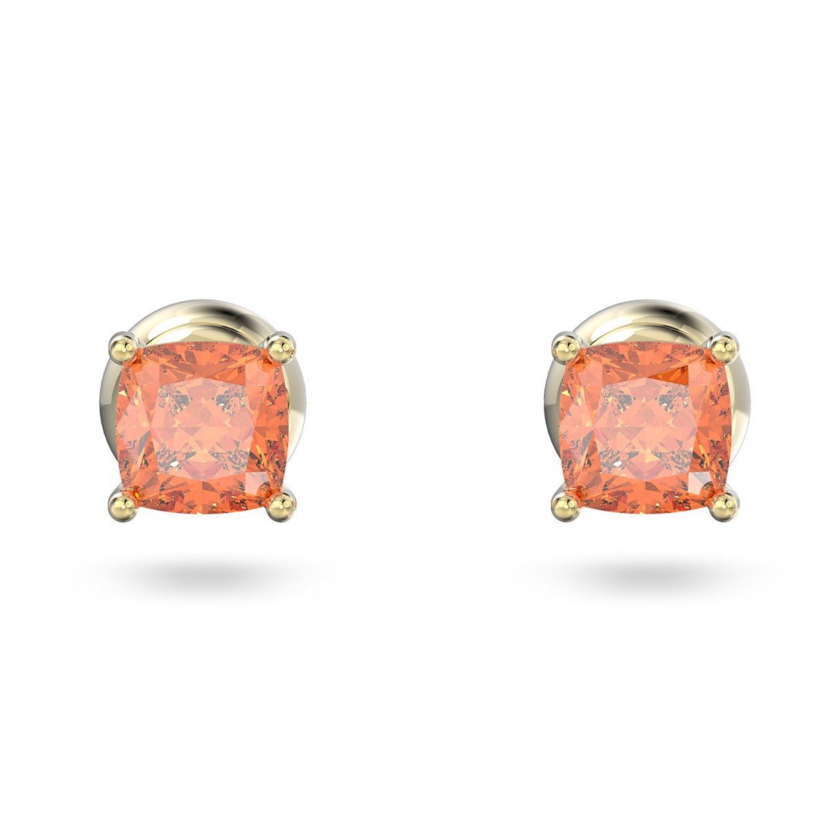 Boucles d'oreilles clous Swarovski Stilla orange