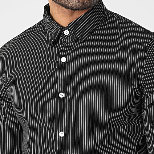 Chemise Manches Longues A Rayures Noir