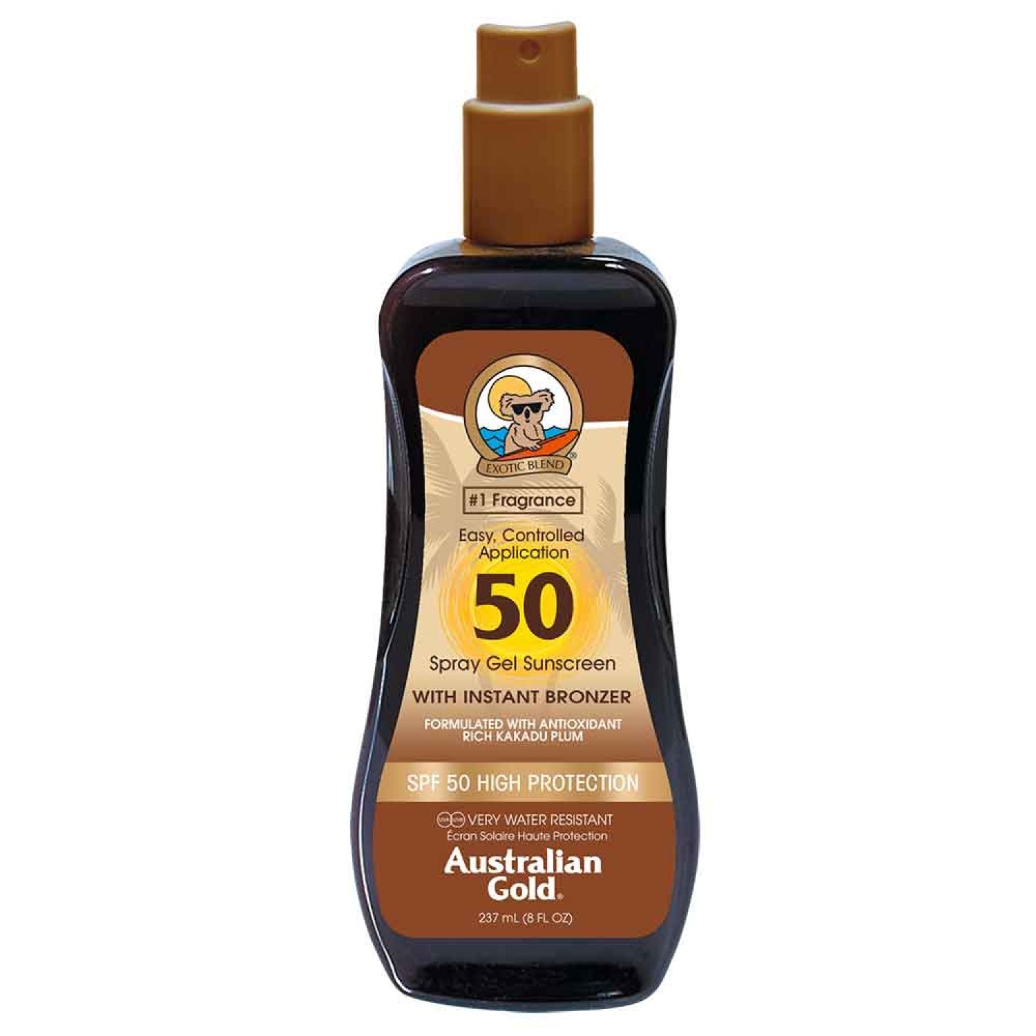 Australian Gold Sonnenschutz Spray Gel & Bronzer
