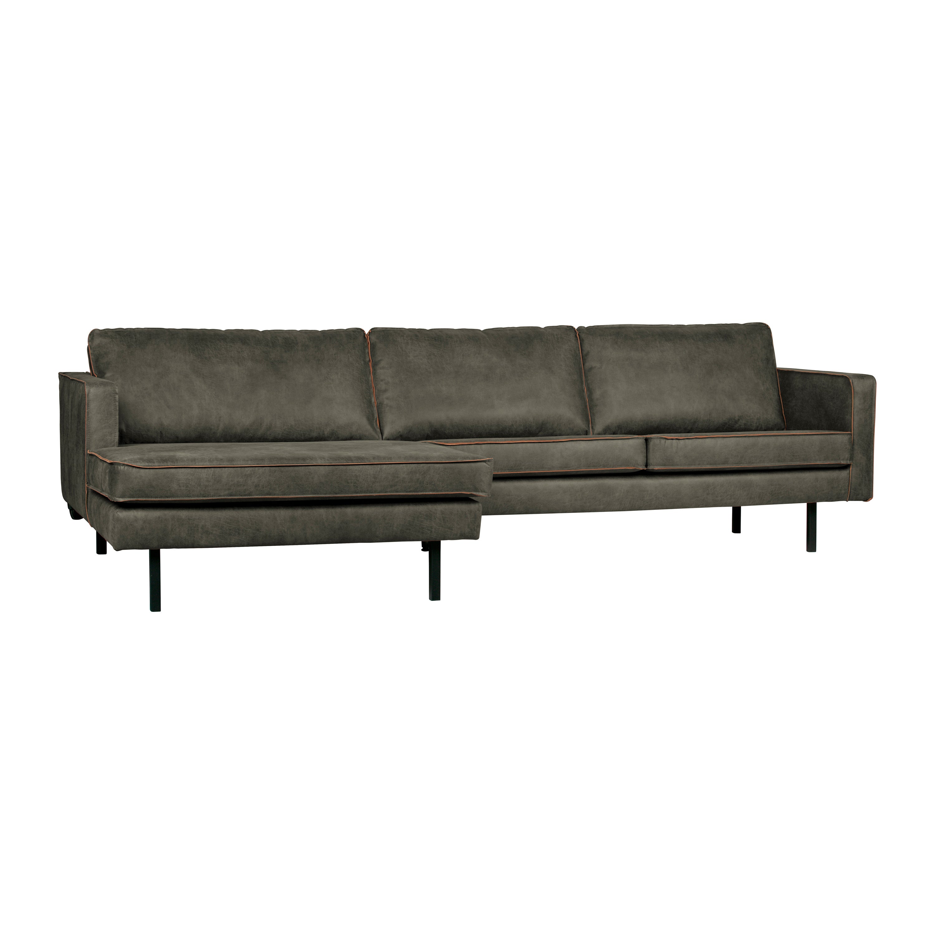 WOOOD Rodeo Chaise Longue Links - Eco-leder -  Army
