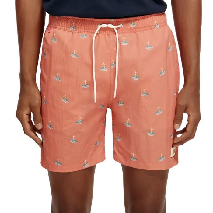 Scotch & Soda Mid Length Mini Printed AOP Zwemshort Heren