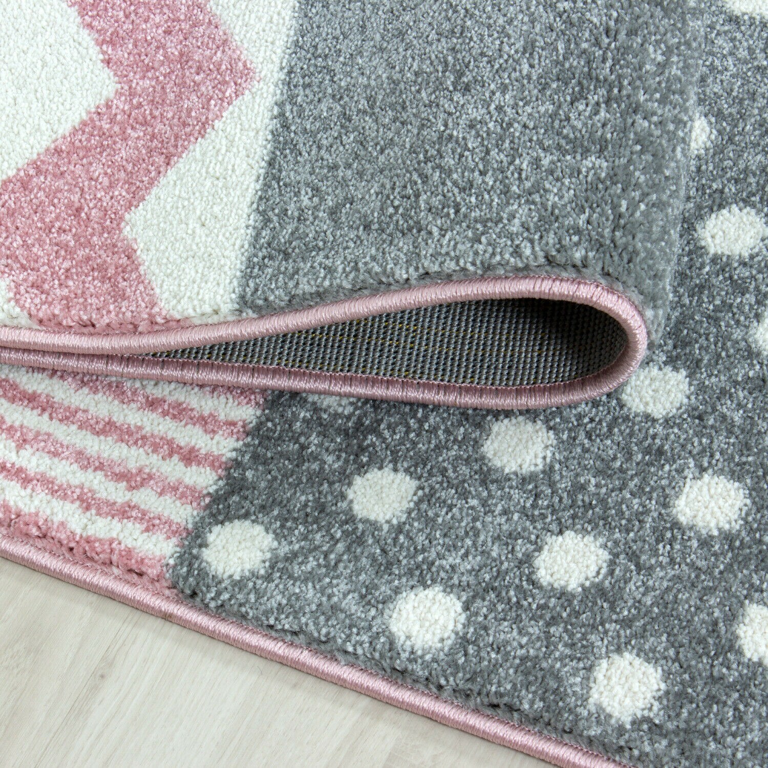 Wunderschöne Kinderteppiche kurzflor 11 mm Teppich mit Herz Motiven Rund Viereck