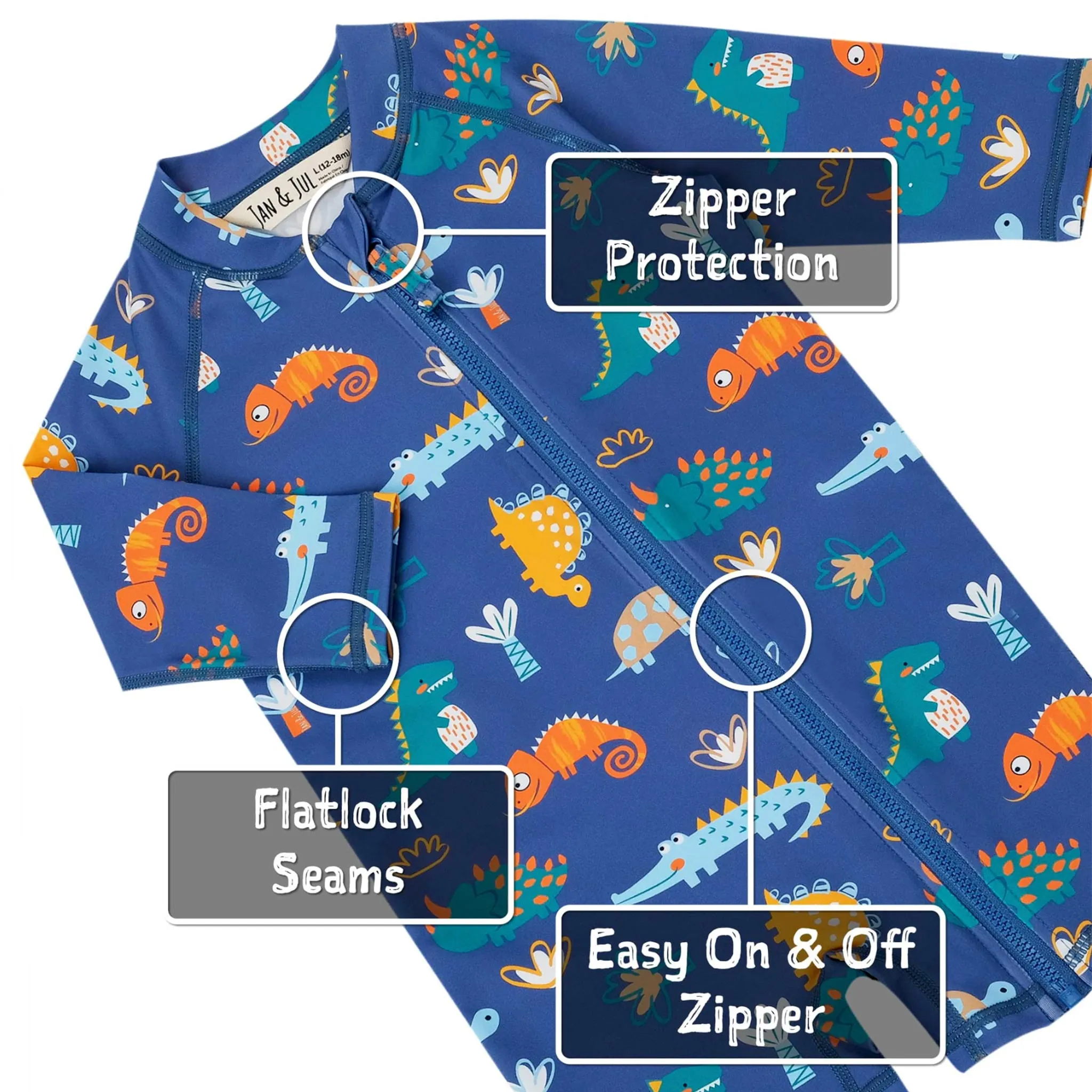 Jan & Jul Maillot UV Dinos 6-18mois