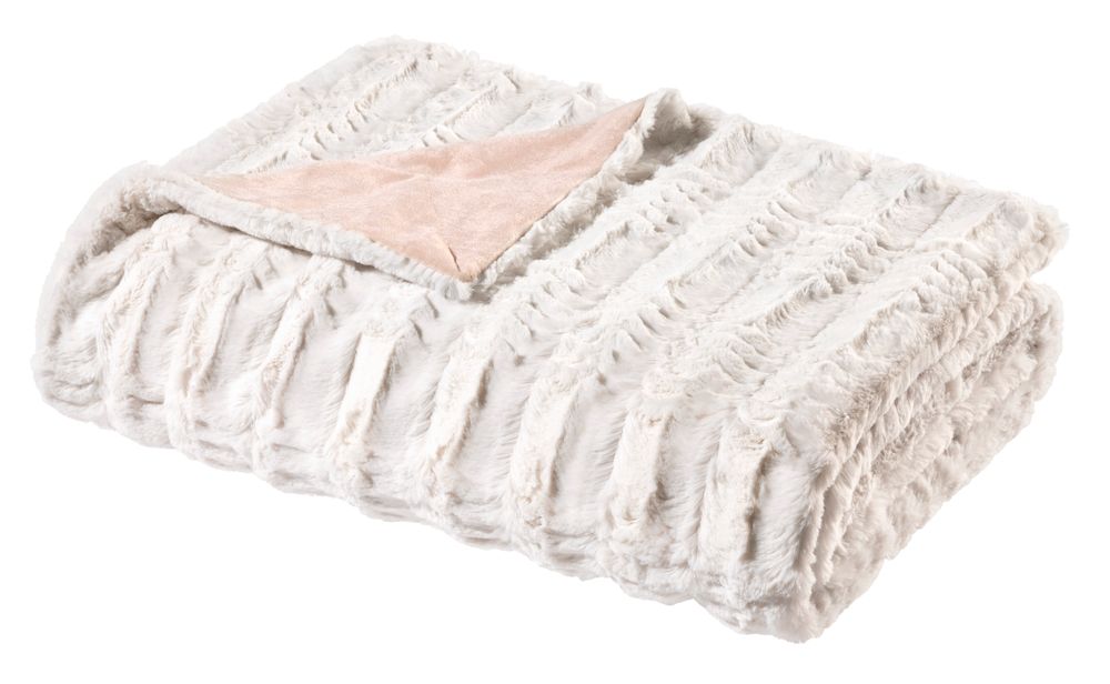 WOHNWOHL® Flauschige Kuscheldecke in Nerzfelloptik • Felloptik Wohndecke • Kunstfell Decke als Sofaüberwurf •Pelzimitatdecke • Sofadecke, Tagesdecke oder Wohnzimmerdecke • Kunstfelldecke für Bett und Sofa