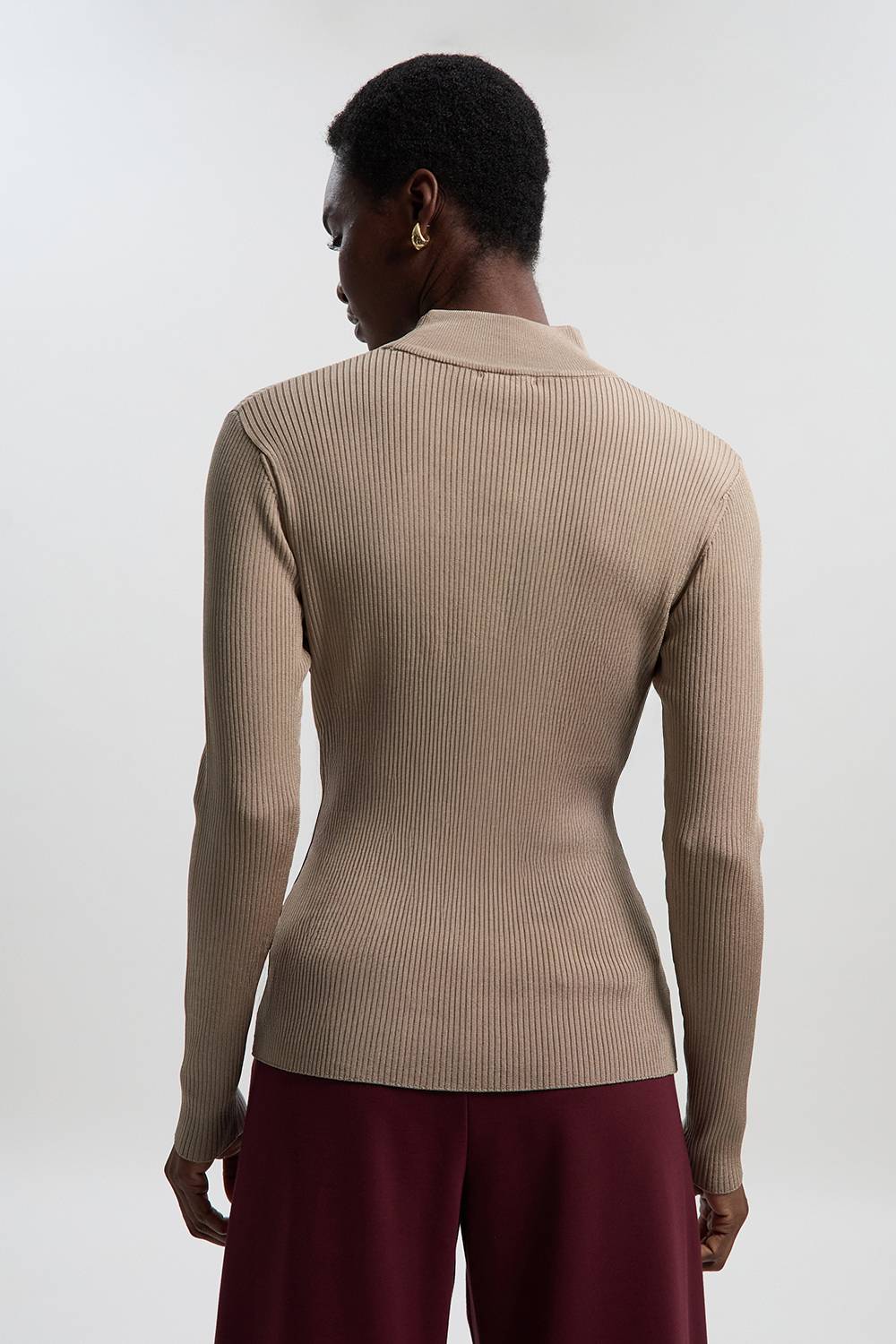 KarenMillen Top en maille côtelée à blocs de couleurs Slinky