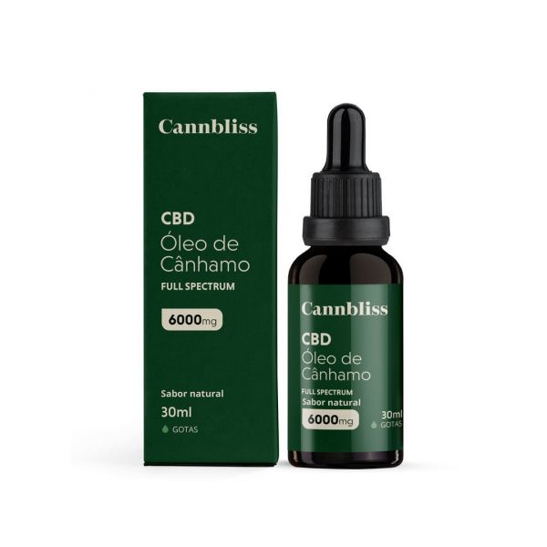 Cannbliss Óleo de Cânhamo 20% 6000mg Full Spectrum com MCT Natural 30ml