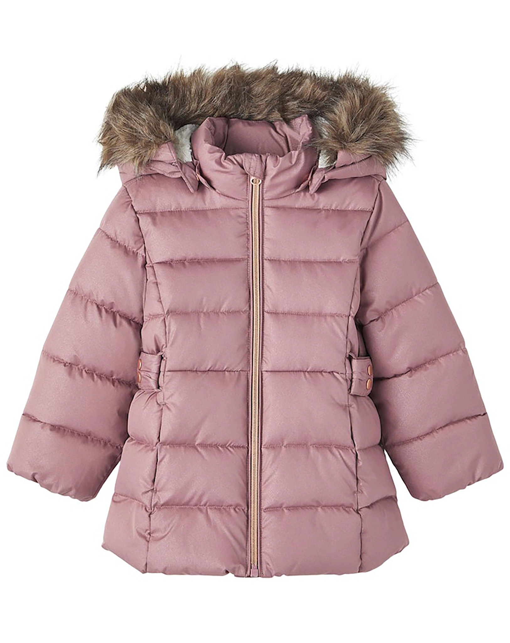 Steppjacke NMFMERETHE mit Kunstfellbesatz in wistf