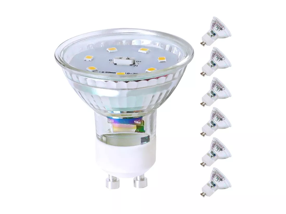NETTLIFE Lot de 6 ampoules LED GU10 Blanc neutre 5 W remplace une ampoule 50 W 4000 K économie d'énergie angle de faisceau 110° non dimmable