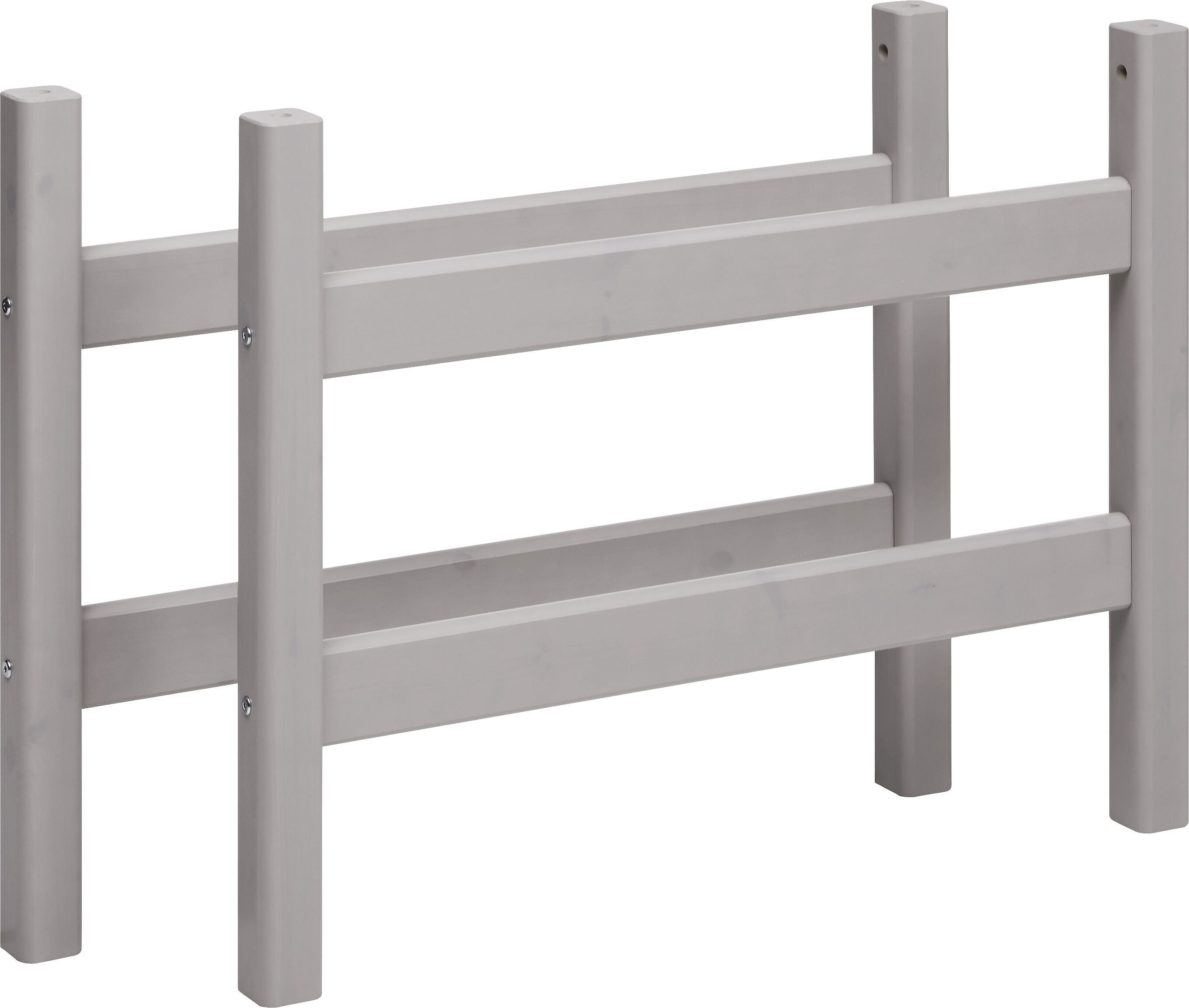 CLASSIC Pfosten Mittelhochbett grau - Grau / B: 100.0 cm x T: 7.0 cm x H: 76.0 cm