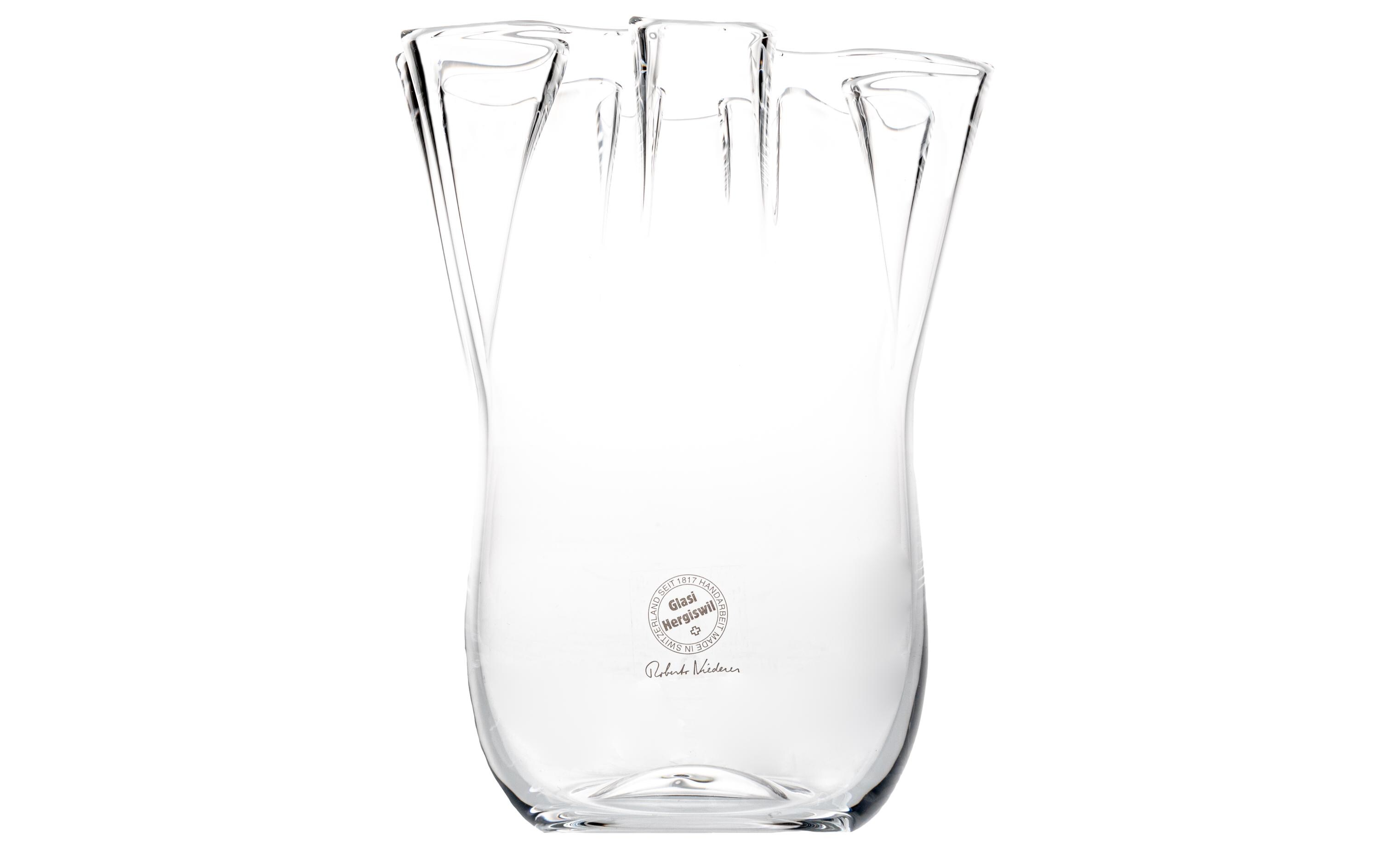 Vase Nuvola gross, 15 x 19 cmBlumenvase mit Wellenrand