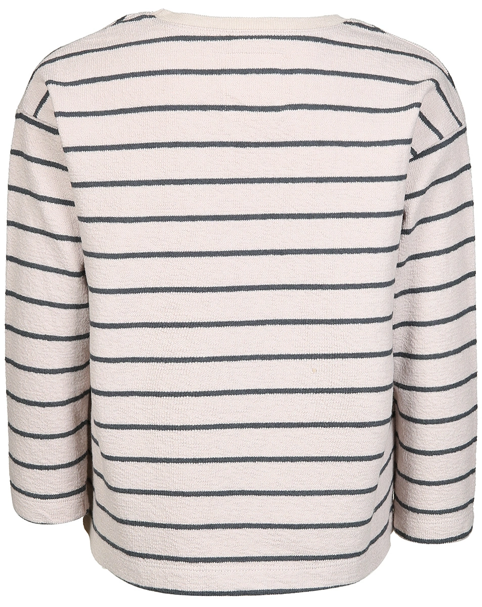 Jersey-Sweatshirt MINHO STRIPED in grün/beige