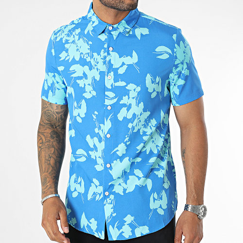 Chemise Manches Courtes Bleu Clair