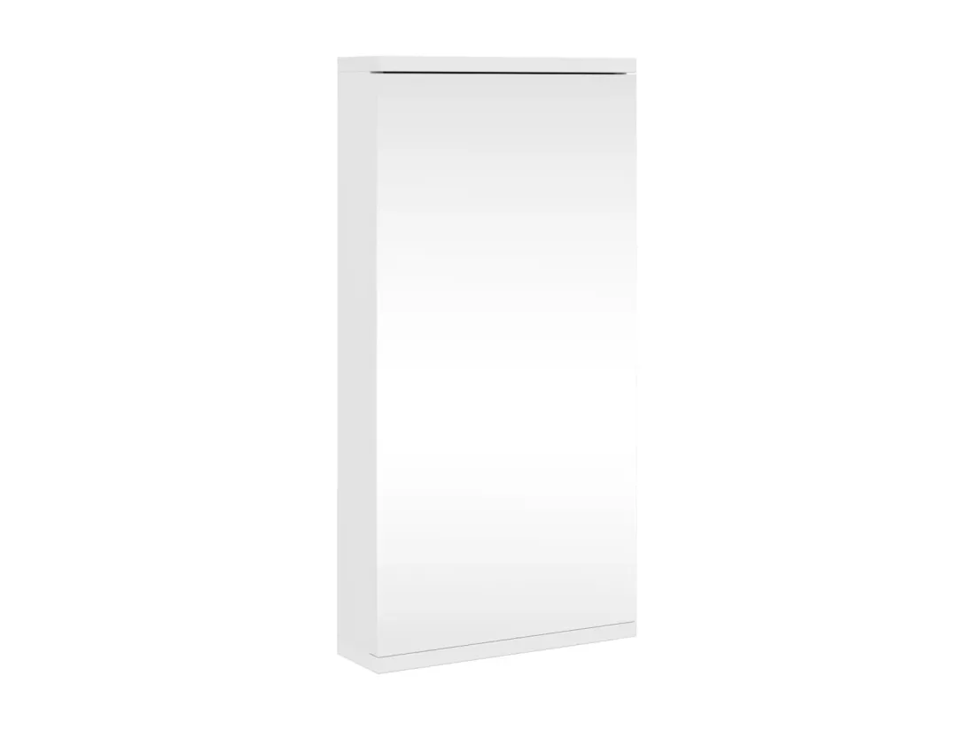 Armoire de bain à miroir d'angle blanc 30x24x60 cm