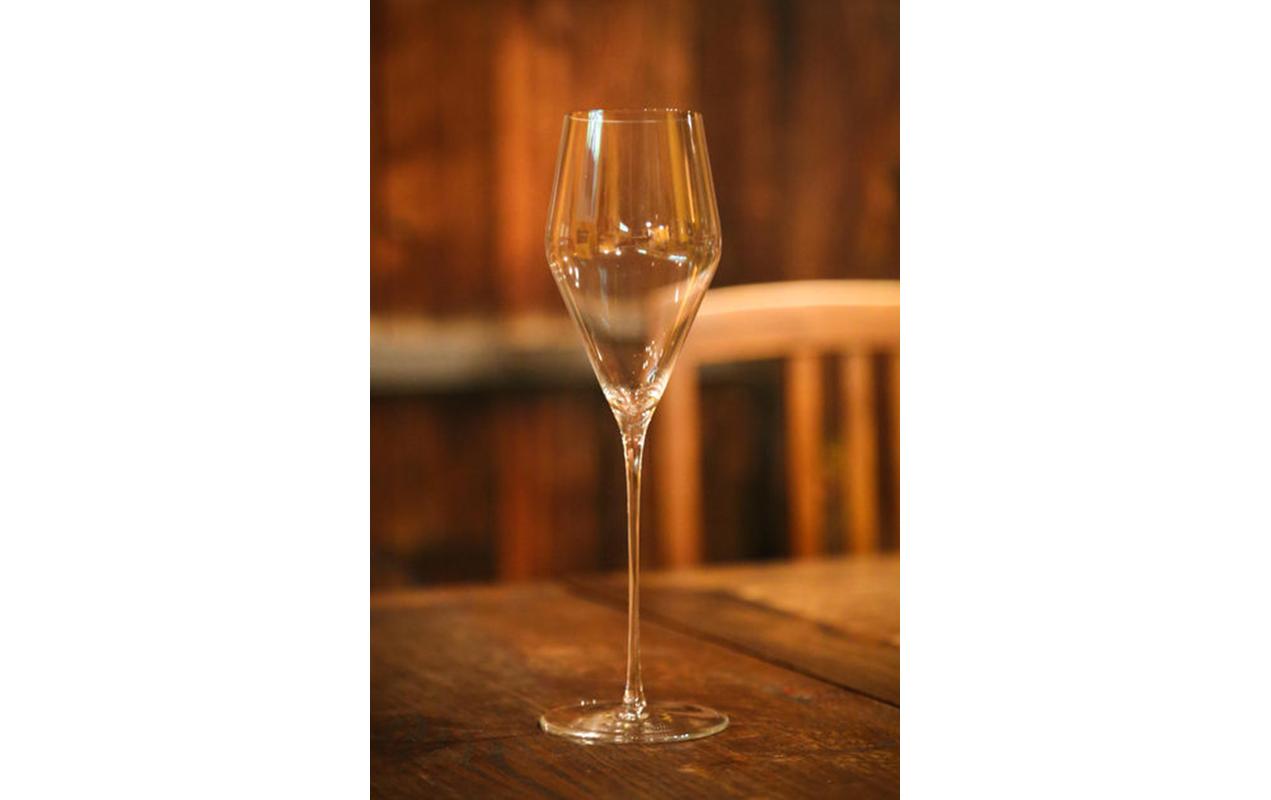 Champagnerglas 220 ml, 1 Stück, TransparentGlas für Champagner, Sekt, Prosecco, Spumante und Cava