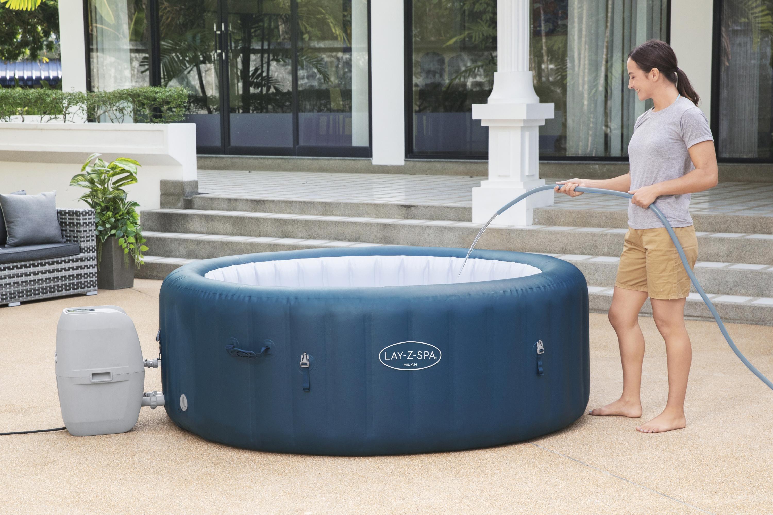 Bestway® LAY-Z-SPA® WLAN-Whirlpool Milan AirJet Plus™ Ø 196 x 71 cm, rund