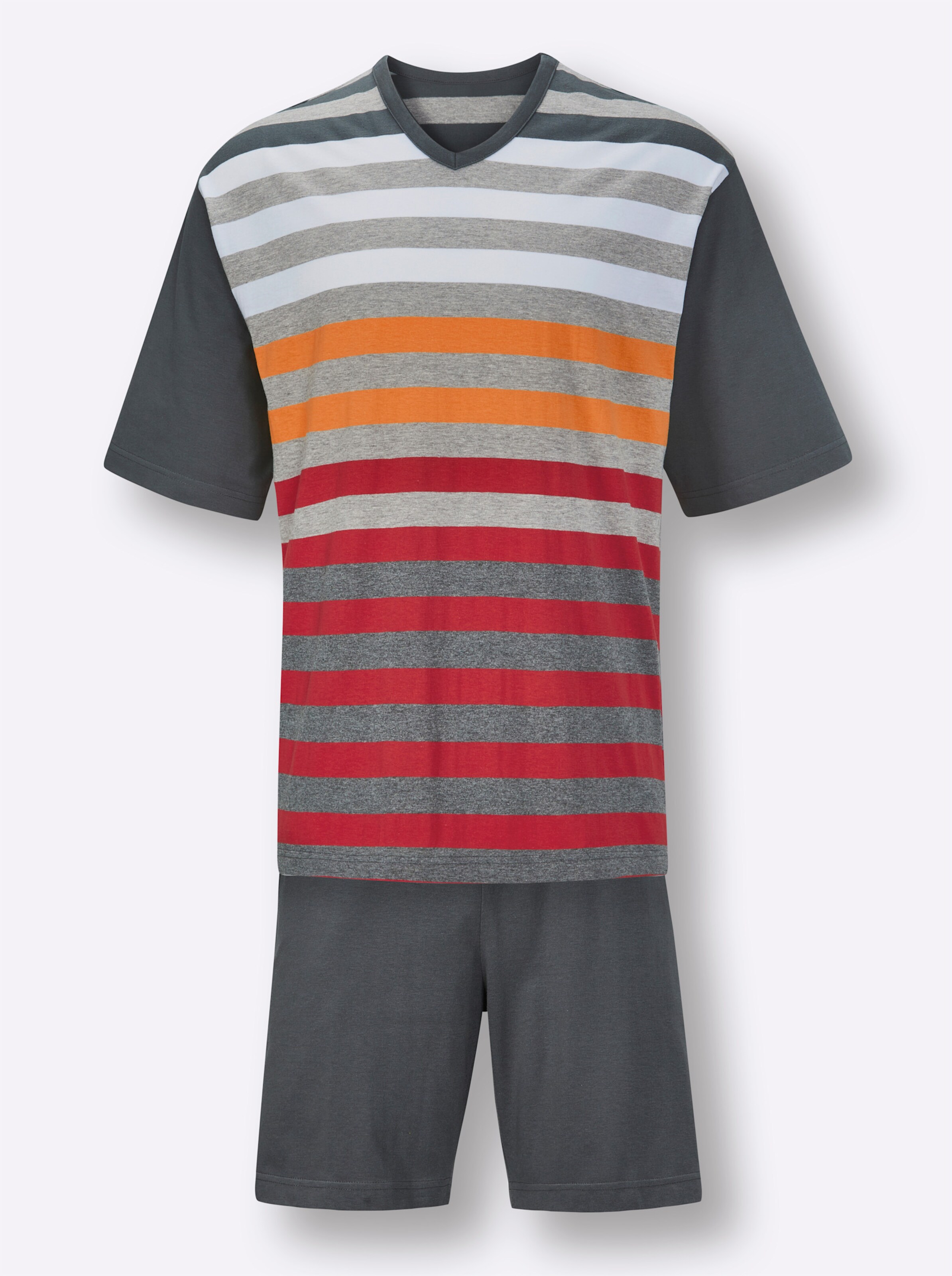 Hajo Shorty in anthrazit-rot-gestreift