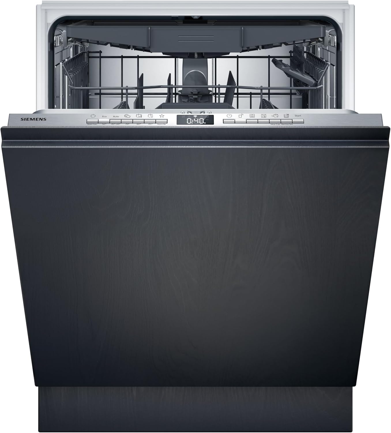 Siemens SN63EX22CE, iQ300, Smarter Geschirrspüler Vollintegriert 60 cm, Made in Germany, Besteckschublade, varioSpeed Plus, Oberkorb höhenverstellbar, effizient Trocknen, automatikProgramm, infoLight