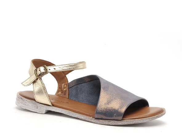 Lune et l autre nu pieds plats femme sandra bleu