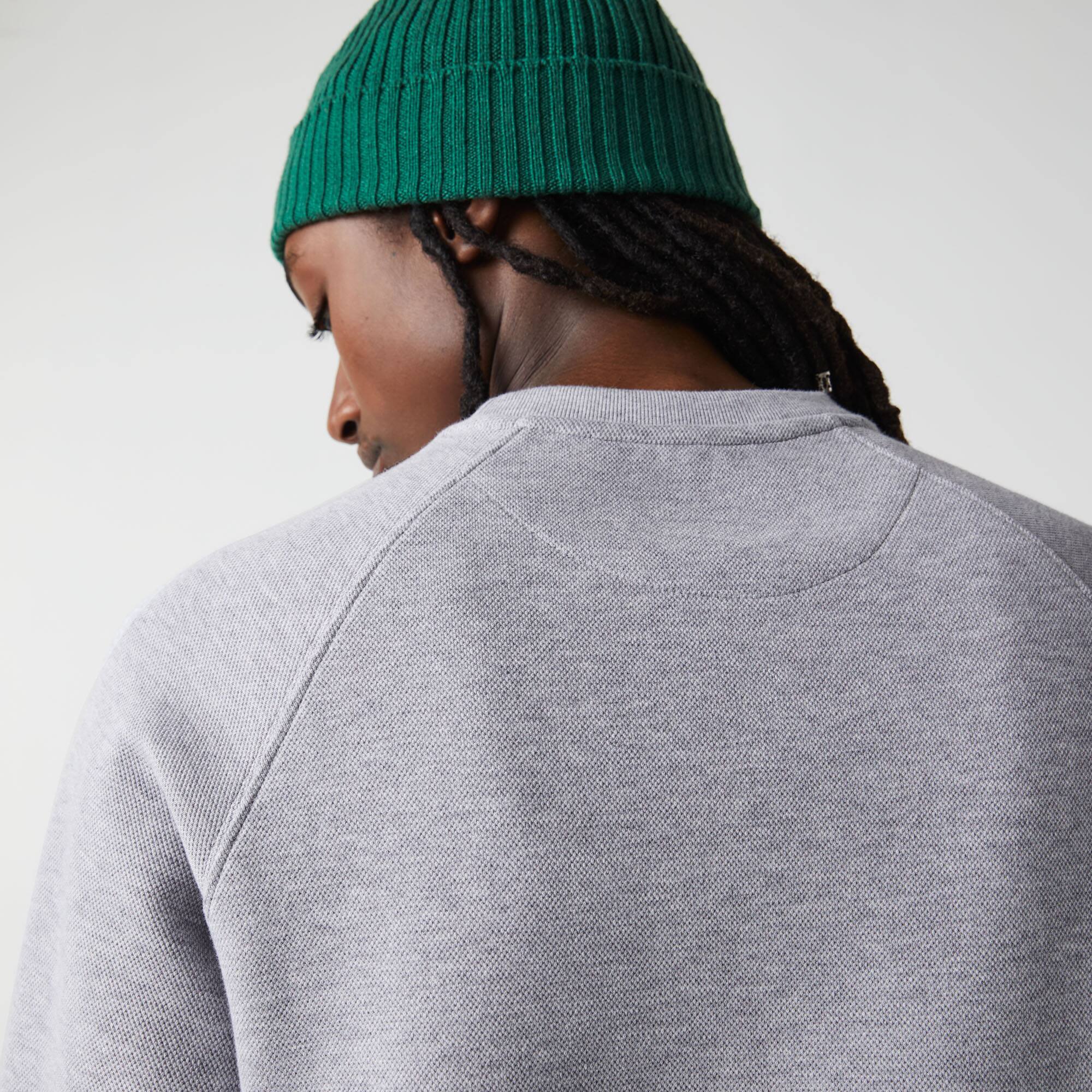 Damen Rundhals-Sweatshirt aus zweiseitigem Piqué Sweatshirts - Grau - Lacoste - Damen