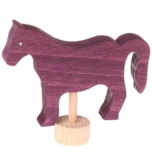 Grimm's decoratie figuur- paard violet
