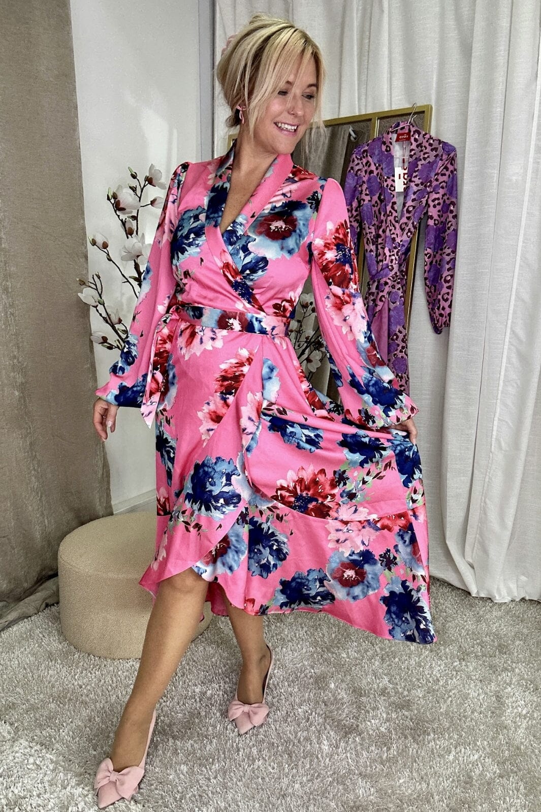 Cras Laracras Dress 5 big blossom pink