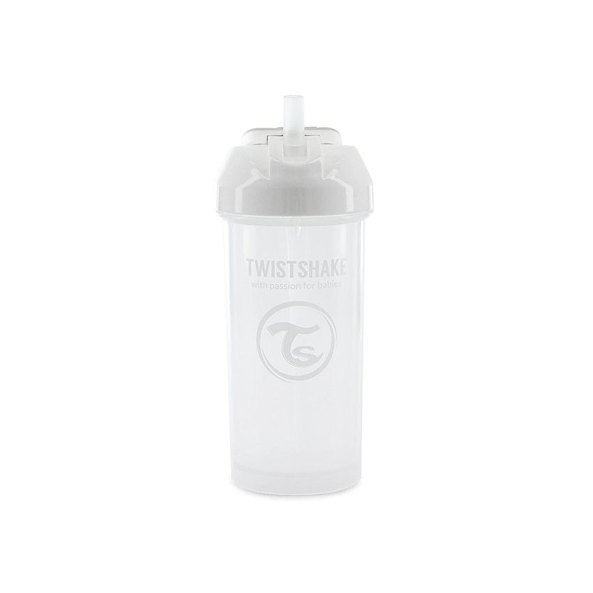 Tasse avec paille 360 ml 6M+ - Blanc - Ecru