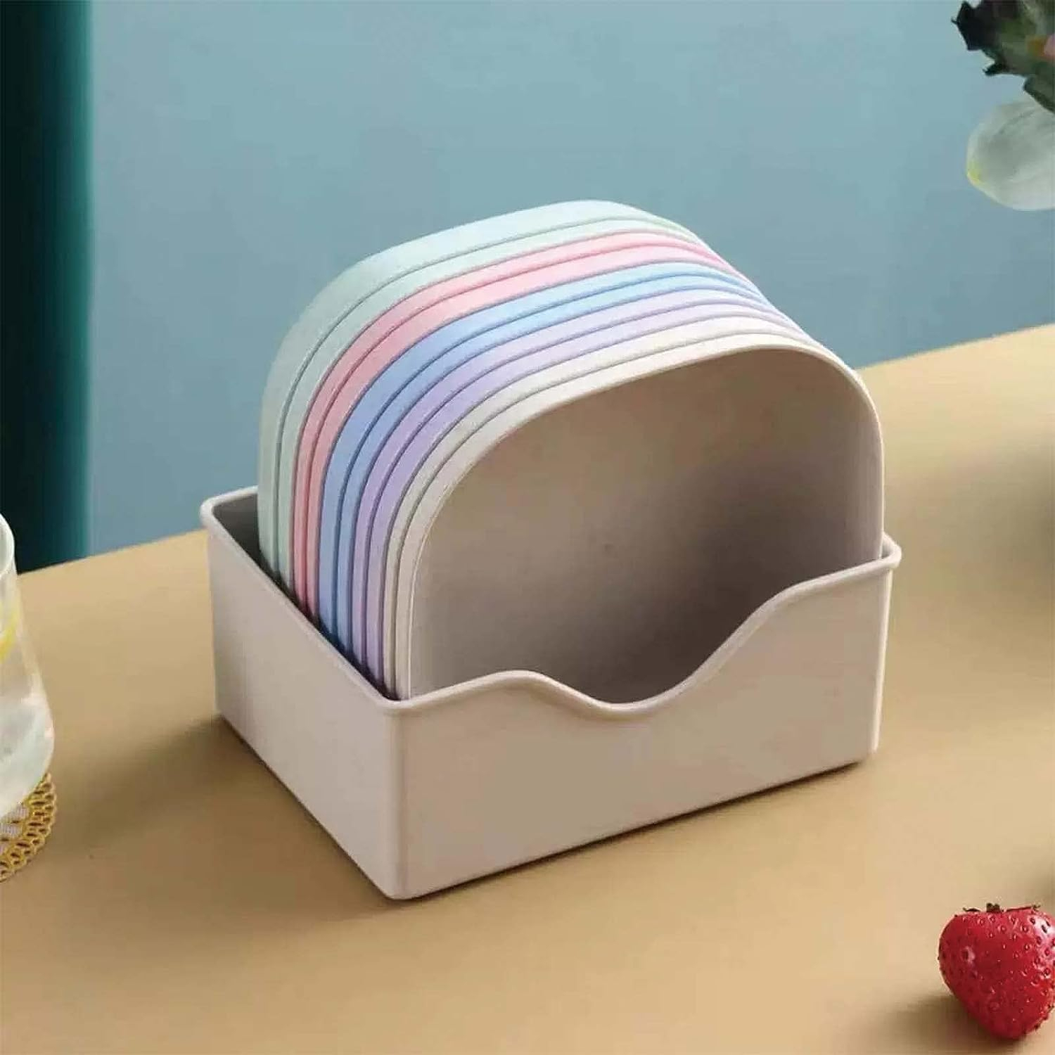 (13x13cm) Mini Teller Wiederverwendbare Snack Schale für Salat / Bowls / Dessert - Türkis